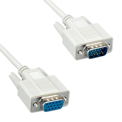 Kentek 6 Feet FT Super VGA SVGA HD15 15 Pin Video Extension Cable Male to Female M/F Cord 28 AWG EMI Filter Ferrite Mini-Coax Twisted Pairs Molded for PC TV Monitor Black Kentek 6 Feet FT Super VGA SVGA HD15 15 Pin Video Extension Cable Male to Female M/F Cord 28 AWG EMI Filter Ferrite Mini-Coax Twisted Pairs Molded for PC TV Monitor Black